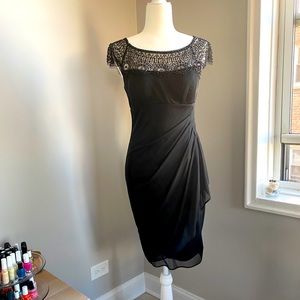 Vintage Black Beaded Formal Dress